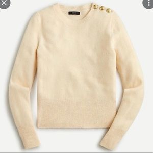 J Crew Gold Button Sweater - Size Medium